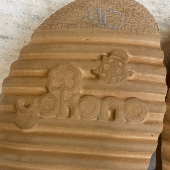 Yokono Brown Leather Women's Sandals Made in Spain Size 7.5 Rubber Sole - Picture 13 of 13